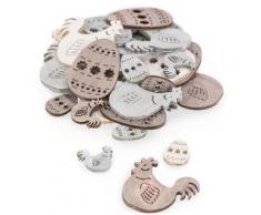 Streuteile Ostereier, 2–4 cm, 36 Stück
