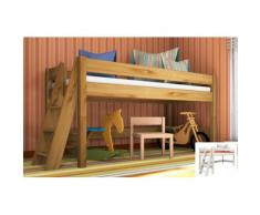 Spielbett Stockholm 1 L2 Dahlhaus Kiefer weiß, natur, schwarz, blau, nussbaum, gelaugt