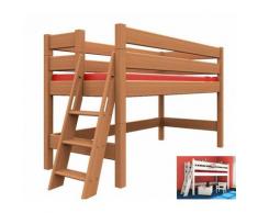 Spielbett Midibett Stockholm 2-L2 Dahlhaus Buche weiß, natur, blau, schwarz, nussbaum