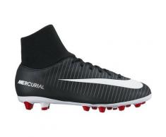 NIKE Kids Fußballschuhe Kunstrasen JR Mercurial Victory 6DF AG Pro, Größe 33 in Schwarz/ Weiß/Rot
