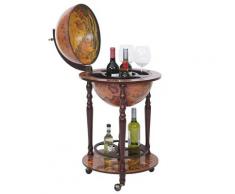 Globusbar HWC-T874, Minibar Hausbar Weinregal, Weltkugel rollbar Eukalyptusholz ~ Variantenangebot