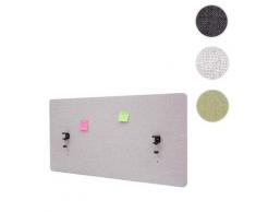 Akustik-Tischtrennwand HWC-G75, Büro-Sichtschutz Schreibtisch Pinnwand, doppelwandig Stoff/Textil ~ Variantenangebot