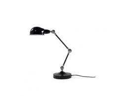 Büroleuchte Schwarz Metall 61 cm Arm und Schirm verstellbar Kabel mit Schalter Industrie Look