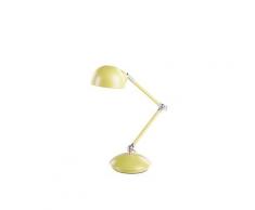 Büroleuchte Gelb Metall 60 cm Arm und Schirm verstellbar Kabel mit Schalter Industrie Look
