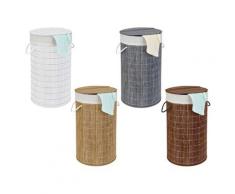 Wenko Wäschetruhe »Bamboo«, 55 l Fassungsvermögen, mit Baumwoll-Wäschesack, aus Bambus