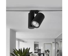 Schwarzer LED-Strahler Giol für Schienensystem