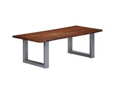 vidaXL Couchtisch mit lebenden Kanten 115x60x40 cm Massivholz Akazie