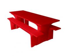 Gastro Uzal Hussen Set (3-teilig) für Bierzeltgarnitur Festzeltgarnitur Tischmaß 220 x 50 x 70 cm Bankmaß 220 x 25 x 50 cm Farbe: Rot