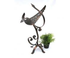 Sonnenuhr Phönix aus Schmiedeeisen Wetterfest 65 cm Gartenuhr Metall Phoenix Uhr
