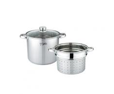Platinum 3 tlg. Spaghetti Topf Edelstahl Nudeltopf/ Pasta Topf