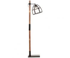 BRILLIANT MATRIX WOOD Leseleuchte 141 cm Metall / Holz Schwarz stahl / holz, 99136/46