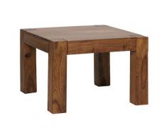 WOHNLING Couchtisch MUMBAI Massiv 60x60 cm Massivholz Wohnzimmertisch Beistelltisch Neu