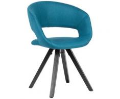 FineBuy Esszimmerstuhl Stoff 110kg Küchenstuhl Lehne Stuhl Polsterstuhl Retro