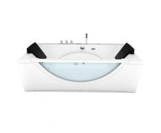 Whirlpool Pool Badewanne Eckwanne Wanne W81R-B 180x90cm mit Radio und Farblicht