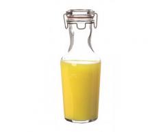 Glasflasche 1 Liter 28 cm Glaskaraffe zum Einkochen mit Glasdeckel, Bügelverschluss Gummiring