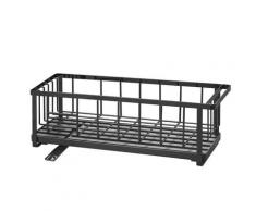 Yamazaki Abtropfgestell Abtropfkorb Abtropfständer Geschirr Metall Abtropfschale schwarz schmal 57x18x16cm