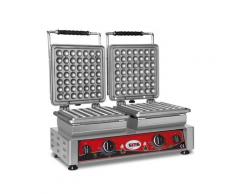 GMG - Waffeleisen Lokmia-S - 2x (Ø49 x 3cm x 1,4cm/2,8cm) - Wechselbare Backplatte Sehr einfach Montage - 50° bis 300°C - Leichte Reinigung