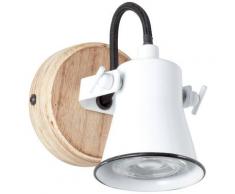 BRILLIANT SEED Wandstrahler 13 cm Metall / Holz Weiß / holz hell, 82210/05