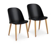 Fromm & Starck Stuhl - 2er Set - bis 150 kg - Sitzfläche 43,5 x 43 cm - schwarz - Lehne transparent