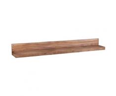 Wohnling Massivholz Wandregal MUMBAI 160 cm Akazie Wandboard Regal massiv Holz Möbel