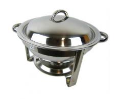 Airbrush-City Runder Chafing Dish Speisenwärmer Warmhaltebehälter aus Edelstahl