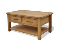 vidaXL Couchtisch 88x53x45 cm Massivholz Eiche