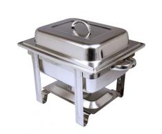 Airbrush-City Edelstahl Speisenwärmer 1/2 Warmhaltebehälter Chafing Dish 4,0 Liter