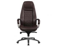 FineBuy AURELIO Bürostuhl Echtleder Schreibtischstuhl ergonomisch Chefsessel edel Drehstuhl höhenverstellbar