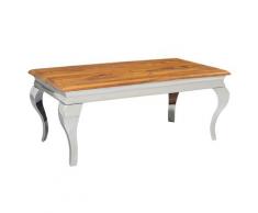 WOHNLING Couchtisch Massivholz Sofatisch 110x45,5x60 cm Wohnzimmertisch Tisch