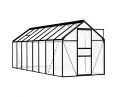 vidaXL Gewächshaus Anthrazit Aluminium 9,31 m²
