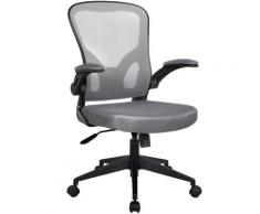 Bürostuhl Ergonomisch Drehstuhl Schreibtischstuhl Mesh Netzstoff office Stuhl Schwarz / Grau ohne Kopfstütze
