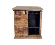 Weinregal B 72 H 80 cm Wein Schrank Hausbar Weinbar Barschrank Anrichte California natur Mangoholz