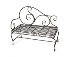 DanDiBo Bank DY140488 aus Metall Gartenbank Sitzbank 2-Sitzer 123 cm Rundbank Parkbank