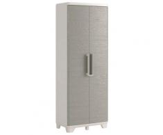 Keter Gartenschrank mit Regalböden Wood Grain Creme und Taupe 182 cm