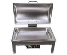 Airbrush-City Edelstahl Luxus Speisenwärmer Warmhaltebehälter Chafing Dish 9,0 Liter