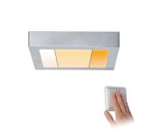Paulmann LED Panel Carpo eckig incl. 1x13 Watt dimmbar Deckenlampe Chrom matt Deckenleuchte Metall Wohnzimmerlampe 2300 K 79794