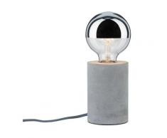 Paulmann Neordic Mik Tischleuchte rund max. 1x20W Tischlampe für E27 Lampen Nachttischlampe Grau 230V Beton ohne Leuchtmittel 79621