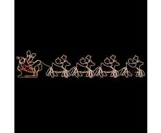 vidaXL Weihnachtsbeleuchtung 4 XXL-Rentiere Schlitten 1548 LEDs 500x80