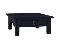 vidaXL Couchtisch Hellschwarzer Kaffee 68x68x30cm Massivholz Mahagoni