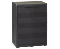 vidaXL Gartenschrank mit 1 Regal Schwarz