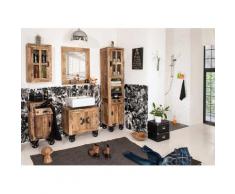 SIT Möbel RUSTIC Hochschrank Mangoholz | L 44 x B 34 x H 191 cm | natur / antik | 01905-04 | Serie RUSTIC