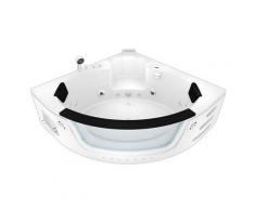 Whirlpool Pool Badewanne Eckwanne Wanne W05 140x140cm mit Farblichtherapie