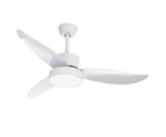 LED Decken Ventilator Wohn Raum Lüfter weiß 3 Stufen Fernbedienung Timer Lampe dimmbar Globo 03600