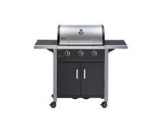 Enders Gasgrill CHICAGO 3, 3-Brenner, Edelstahl-Deckel doppelwandig mit Grill-Thermometer, Grillwagen mit Räder, #89376
