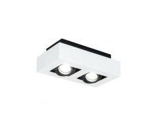 Aufbaustrahler Aufbauleuchte OSMIN 2 WHITE Deckenleuchte quadratisch doppelt weiß-matt EDO777145 EDO