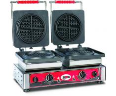 GMG - Waffeleisen American - 2x (Ø16 x 1,5cm) - Wechselbare Backplatte Sehr einfach Montage - 50° bis 300°C - Leichte Reinigung