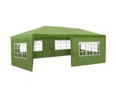 tectake Garten Pavillon 6x3m mit 5 Seitenteilen - grün - 402304