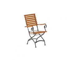 Merxx Schlossgarten Set 7tlg., Tisch 140x90, Klappsessel