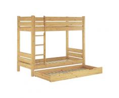 Etagenbett Kiefer massiv 90x200 Stockbett teilbar Rollrost Gästebettkasten 60.16-09T80S7