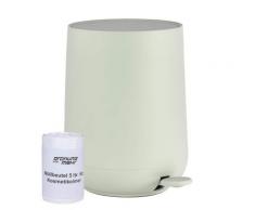 Zone Denmark Nova Pedaleimer Mülleimer Kosmetikeimer Badeimer Treteimer 5 Liter pastell grün inkl 1 Rolle Beutel 330134-S01